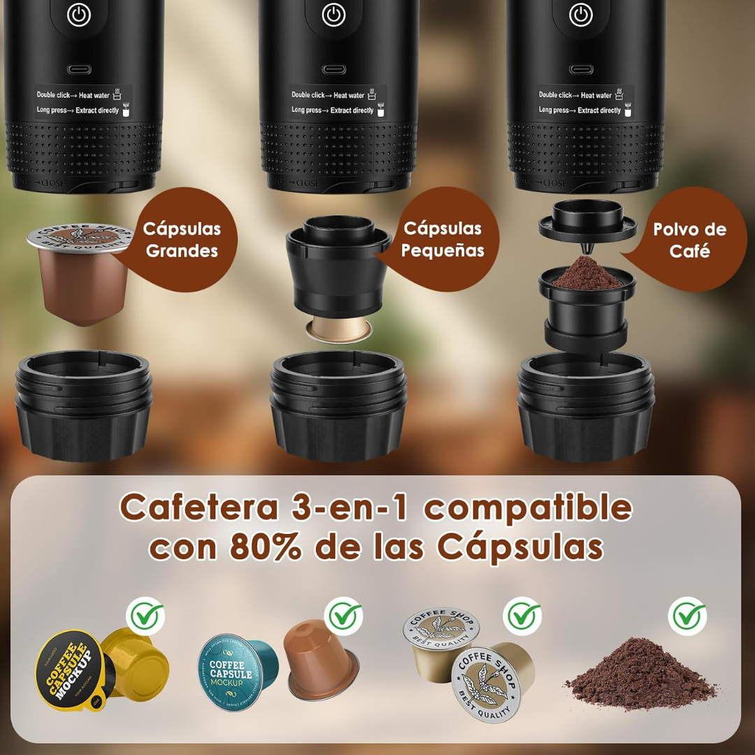 Cafetera Portátil Inteligente 3 en 1 ®