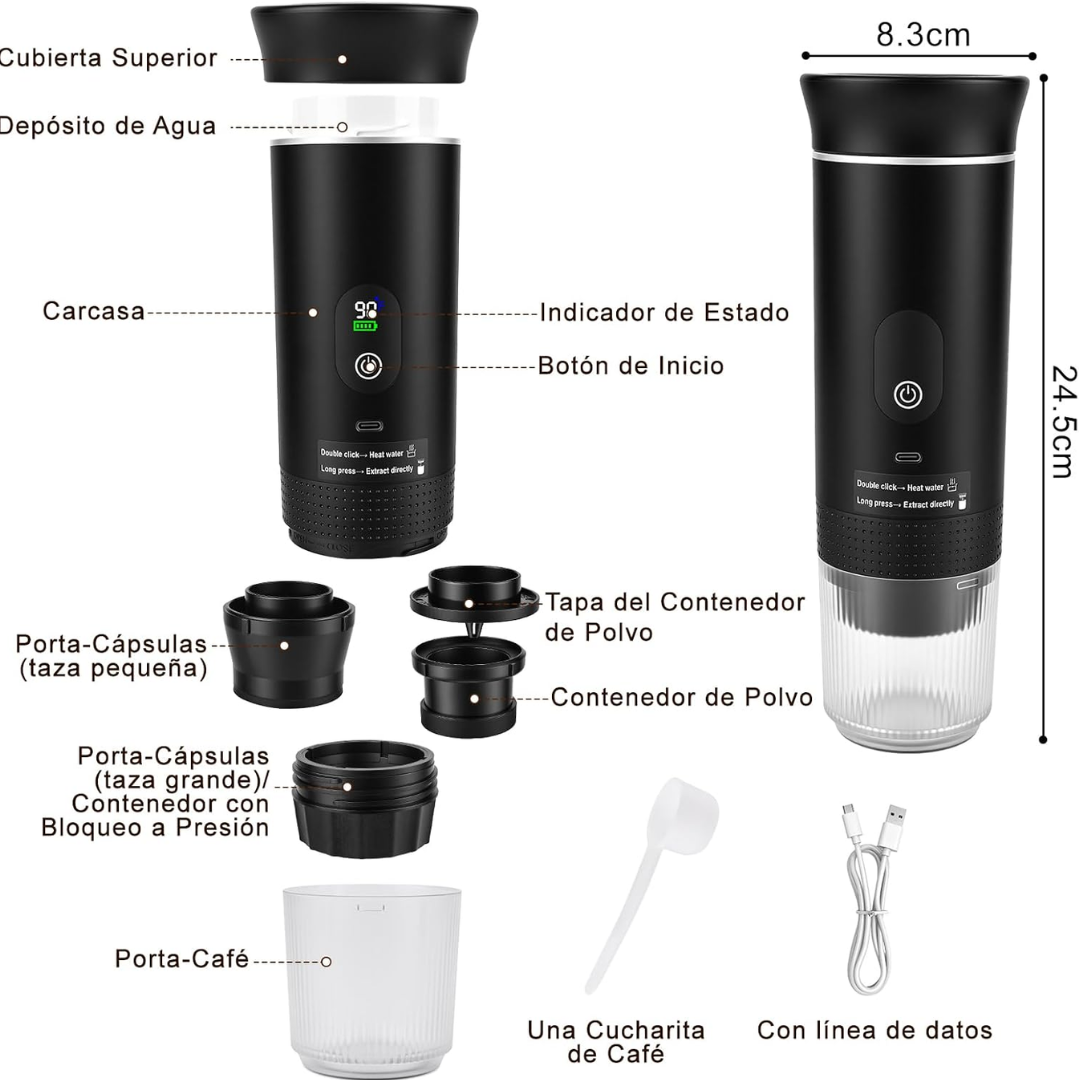 Cafetera Portátil Inteligente 3 en 1 ®